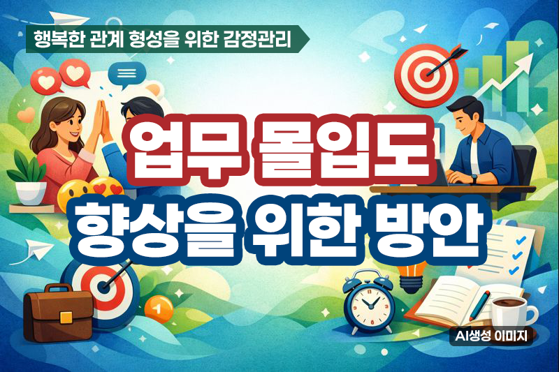 [관계 형성] 업무 몰입도 향상을 위한 방안