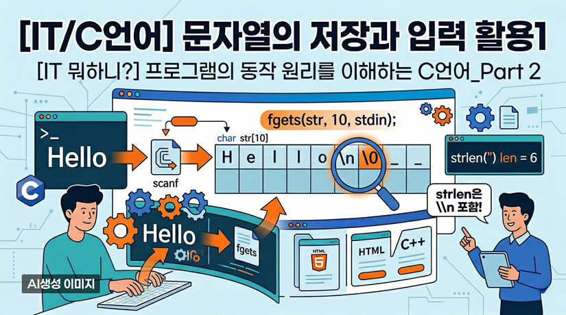 [IT/C언어] 문자열의 저장과 입력 활용1