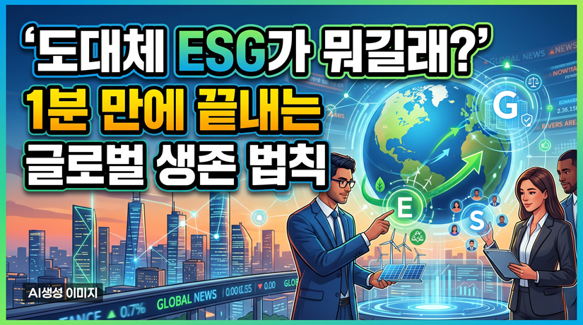 도대체 ESG가 뭐길래? 1분 만에 끝내는 글로벌 생존 법칙