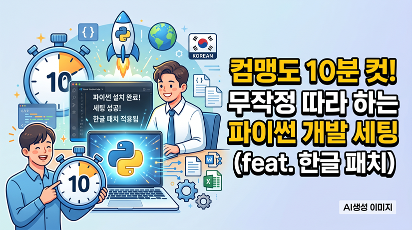 컴맹도 10분 컷! 무작정 따라 하는 파이썬 개발 세팅 (feat. 한글 패치)