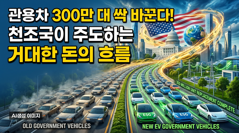 관용차 300만 대 싹 바꾼다! 천조국이 주도하는 거대한 돈의 흐름