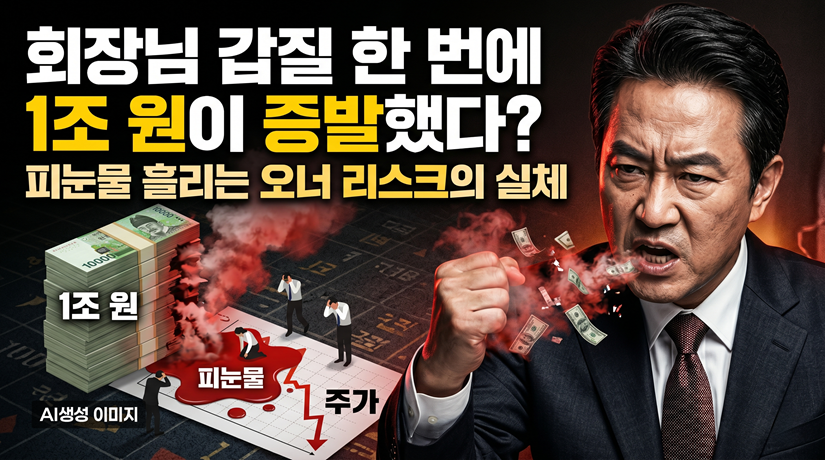 회장님 갑질 한 번에 1조 원이 증발했다? 피눈물 흘리는 오너 리스크의 실체