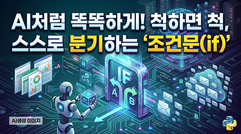 AI처럼 똑똑하게! 척하면 척, 스스로 분기하는 '조건문(if)'