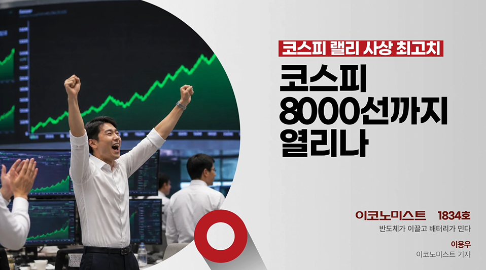 코스피 사상 최고 랠리, 반도체와 배터리·원전이 8000선 기대를 키우다